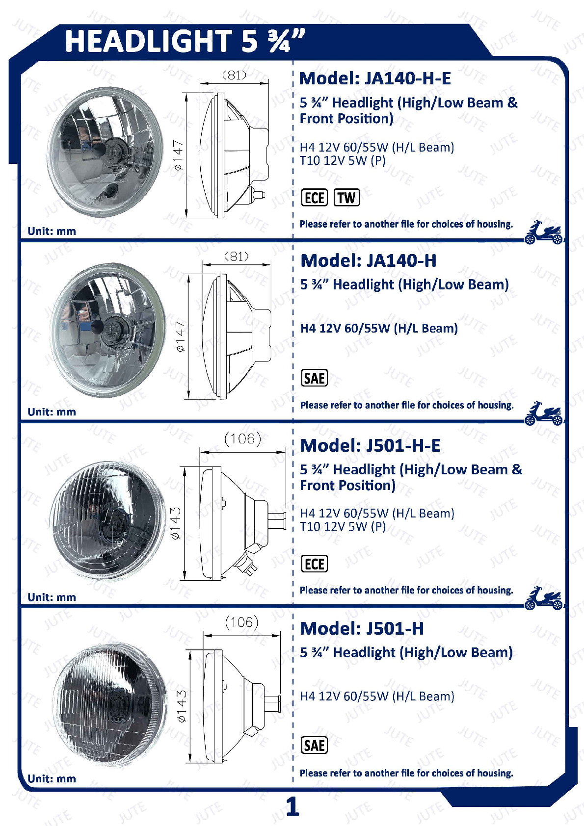 Universal Headlights - 5.75